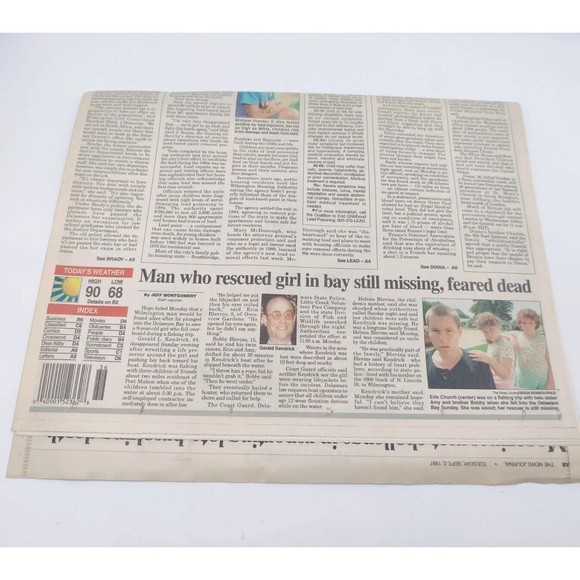 Vintage The News Journal Newspaper September 1997 Princess Diana Death Car Crash - Picture 5 of 8